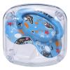 Adult Sized Soft Silicone Pacifier: Large Shield Cute Paci Shark Design - Butterfly Shaped Binky for Anxiety Blue view 4