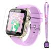 cjc Smart Watch for Kids Gift for Girls Ages 4-12 - Includes Screen Protector, 30+ Games, 140 Learning Cards, HD Touch Screen, Camera, Music, Pedometer - Fun & Educational Birthday Gift Idea (Purple) view 1