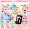 cjc Smart Watch for Kids Gift for Girls Ages 4-12 - Includes Screen Protector, 30+ Games, 140 Learning Cards, HD Touch Screen, Camera, Music, Pedometer - Fun & Educational Birthday Gift Idea (Pink) view 2