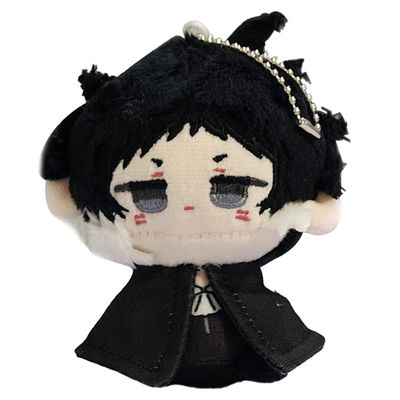 Akutagawa Ryunosuke Figure Soft Anime Akutagawa Ryunosuke Plush Keychain Stuffed Pillow Figurine Cartoon Character Pendant Cute Home Bag Decoration 12cm/4.72"
