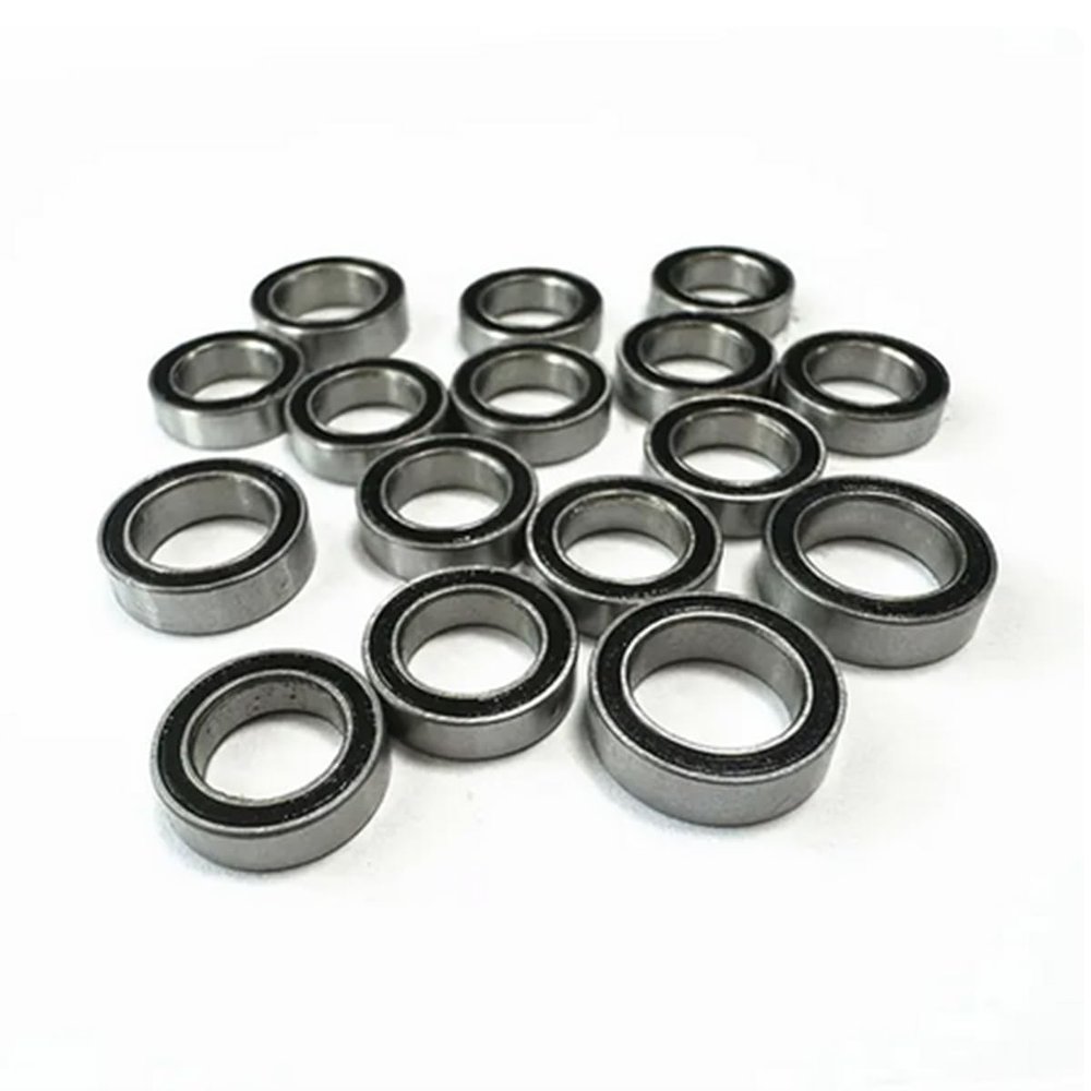 JOYSOG 16Pcs Ball Bearings for Arrma 1/18 Granite Grom RC Rubber Sealed Roller Bearings Sealed Bearings Accessories (Black)