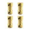4PCS Brass Coupling Sleeve Connecting Drive Shaft Connector Joint with M3 Screws for RC Model Boat Car Robot Motor Parts(2-3mm) view 1