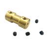 4PCS Brass Coupling Sleeve Connecting Drive Shaft Connector Joint with M3 Screws for RC Model Boat Car Robot Motor Parts(2-3mm) view 2
