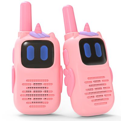 Holiky Pink Walkie Talkies with Silicone Cover, Toys for 3-8 Year Old Girls Boys, Kids Walkie Talkies 1000FT Range 2 Way RadioToy Christmas Birthday Gifts for 6-10 Year Old Girls Boys