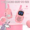 Holiky Pink Walkie Talkies with Silicone Cover, Toys for 3-8 Year Old Girls Boys, Kids Walkie Talkies 1000FT Range 2 Way RadioToy Christmas Birthday Gifts for 6-10 Year Old Girls Boys view 2