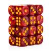 24 of Pack 16MM 6 Sided Dice Set,Pearl Pattern D6 Game Dice Set, 6 Sided Standard Dices for Yahtzee, Bunco or Teaching Math,with Portable Dice Pouch(Red Pearl) view 1