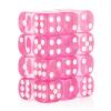 24 of Pack 16MM 6 Sided Dice Set,Translucent Colors D6 Game Dice Set, 6 Sided Standard Dices for Yahtzee, Bunco or Teaching Math,with Portable Dice Pouch(Pink) view 1