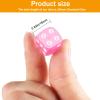 24 of Pack 16MM 6 Sided Dice Set,Translucent Colors D6 Game Dice Set, 6 Sided Standard Dices for Yahtzee, Bunco or Teaching Math,with Portable Dice Pouch(Pink) view 2