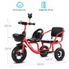 JIYIAN Kids Baby Twin Tricycle Withtwo-Seat Trolley Sunshade Bicycle Stroller Tricycle for Twins 3 Wheels Baby Toy,White,Style 1 view 4