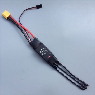 1PCS DIY RC Boat 40A 2-4S Brushless ESC Dual-Way Water-Cooling Electric Speed Controller with XT60/T Plug 3.5mm Banana Connector(with XT60 Plug)