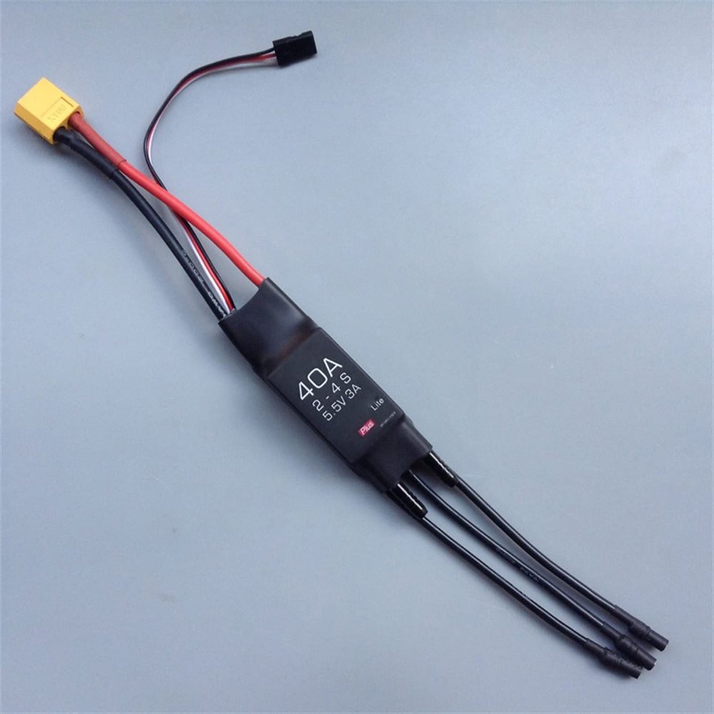 1PCS DIY RC Boat 40A 2-4S Brushless ESC Dual-Way Water-Cooling Electric Speed Controller with XT60/T Plug 3.5mm Banana Connector(with XT60 Plug)