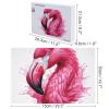 1000 PCS Jigsaw Puzzle for Adults Personalized Picture Puzzle Dark Peach Flamingo Customized Wooden Puzzle for Family, Birthday, Wedding, Game Nights Gifts, 20.4"x15" view 2