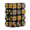 24 of Pack 16MM 6 Sided Dice Set,Pearl Pattern D6 Game Dice Set, 6 Sided Standard Dices for Yahtzee, Bunco or Teaching Math,with Portable Dice Pouch(Black Pearl) view 1