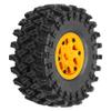2.2 beadlock Wheels and Tires Set Off Road ClimbingPlastic Wheels and with Sponge InsertsAll Terrain Tires.for 1:10 Scale Rock Crawler Car Axial SCX10 90047 D90 TF2 Tamiya CC01 TRX4 4pcs (Yellow) view 2