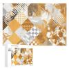 1000 PCS Jigsaw Puzzle for Adults Personalized Picture Puzzle Golden Plaid Pattern Customized Wooden Puzzle for Family, Birthday, Wedding, Game Nights Gifts, 20.4"x15" view 1