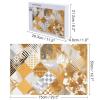 1000 PCS Jigsaw Puzzle for Adults Personalized Picture Puzzle Golden Plaid Pattern Customized Wooden Puzzle for Family, Birthday, Wedding, Game Nights Gifts, 20.4"x15" view 2