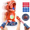 EagleStone Dinosaur Shooting Toys for Boys 5 6 7 8 9 Years Old, Electronic Kids Target Games w/Air Pump Gun, LCD Score Record, Sound, 24 Foam Balls, Birthday Party Favor, for Toddlers view 2