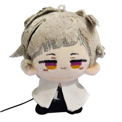 4.72" Anime Dazai Osamu Nakahara Chuuya Soft Figure Ranpo Edogawa Nakajima Soft Stuffed Figure Cute Pendant Bags Keychain