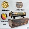 DA Ancein - 5.5 Inch Antique Brass Kaleidoscope  Immerse Yourself in a World of Ever-Changing Patterns, Ideal for Collectors and Home Decor with Leather Box view 4