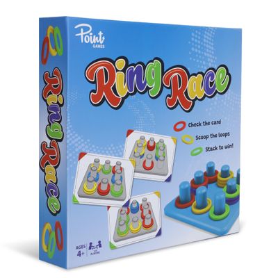 Point Games Ring Stacking Game for Kids - Ring Race Game - Develops Educational Skills for Boys Girls Ages 4+