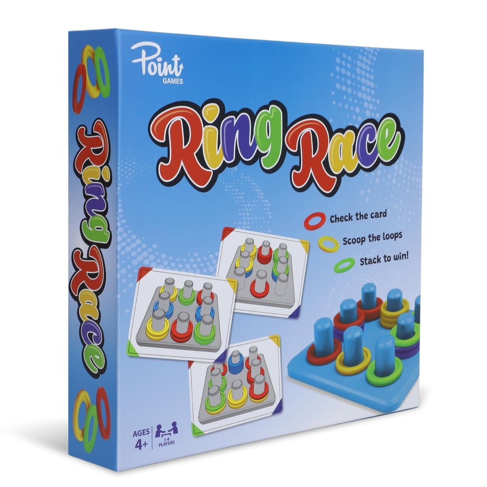 Point Games Ring Stacking Game for Kids - Ring Race Game - Develops Educational Skills for Boys Girls Ages 4+