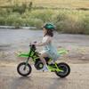 24V Electric Off-Road Kids Motorcycle with Fast Speed, Strong Motor, Leather Seat, Disc Brake, Air-Filled Tires - Green view 4