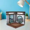 1/6 Backdrop Show Display Organizer, Layout Scene Display, Display Diorama, Simulation Parking Background for Vehicle, Chinese view 2