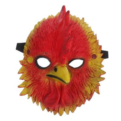 ARTIBETTER Funny Mask Cosplay Party Mask Bird Costume Eagle Rooster Cock Cardinal Halloween Rooster Halloween Costume Accessory Cosplay Props Red Pu