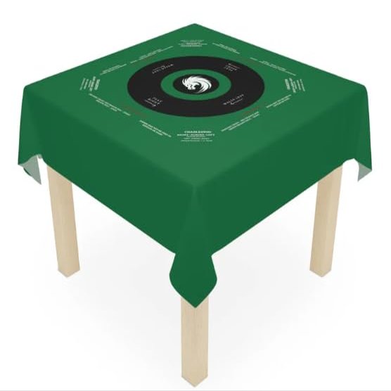 ToysCentral Basics Green Bamboo Mahjong Tablecloth - Perfect for Your Next Game Night, Blue