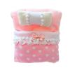 Almencla 3 Pieces Doll Bedding Accessories Bedsheet and Pillow Baby Doll Blankets for 17cm Dolls, Pink view 1