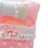 Almencla 3 Pieces Doll Bedding Accessories Bedsheet and Pillow Baby Doll Blankets for 17cm Dolls, Pink view 2