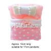 Almencla 3 Pieces Doll Bedding Accessories Bedsheet and Pillow Baby Doll Blankets for 17cm Dolls, Pink view 3