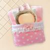 Almencla 3 Pieces Doll Bedding Accessories Bedsheet and Pillow Baby Doll Blankets for 17cm Dolls, Pink view 4