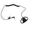 Psdndeww Only Earpiece 3.5mm Receive Only Earphone D-Shape Headphone ABS & Metal Used for Walkie-Talkie 55cm view 1