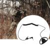 Psdndeww Only Earpiece 3.5mm Receive Only Earphone D-Shape Headphone ABS & Metal Used for Walkie-Talkie 55cm view 2