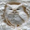 3D Owl Puzzles Paper Cut Art Puzzle 1000 Pieces for Adults, White Bird Jigsaw Puzzle Jungle Animal, Challenging Puzzles Hard Puzzle for Family Decorations view 1