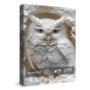 3D Owl Puzzles Paper Cut Art Puzzle 1000 Pieces for Adults, White Bird Jigsaw Puzzle Jungle Animal, Challenging Puzzles Hard Puzzle for Family Decorations view 2