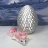 Baby Dragons with Dragon Egg, 3D Printed Articulated Cherry Blossom Baby Dragon, Fidget Toy for Autism ADHD, Executive DEST Toy, BD004 (White & Pink) view 4
