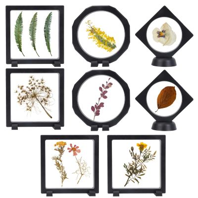 Tefola 8 Floating Display Box, Collectibles Display Case, 3D Floating Frame, Clear Plastic Items with Stands Floating Frame Display for Medals, Jewellery, Souvenirs
