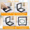 Tefola 8 Floating Display Box, Collectibles Display Case, 3D Floating Frame, Clear Plastic Items with Stands Floating Frame Display for Medals, Jewellery, Souvenirs view 3