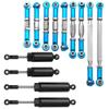 9Pcs Metal Pull Rod Steering Servo Link Linkages Swing Arm Tie Rod Upper Suspension Ends & Front Rear Shock Absorber Internal Spring Suspension Damper view 1