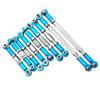 9Pcs Metal Pull Rod Steering Servo Link Linkages Swing Arm Tie Rod Upper Suspension Ends & Front Rear Shock Absorber Internal Spring Suspension Damper view 3