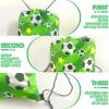 122Pcs Soccer Party Favors: Soccer Goodie Bags for boys Includes 12Pcs 13 x 11 Inch Soccer Drawstring Bags Slap Silicone Bracelet Keychain Tattoo Stickers for Soccer Party Decorations Supplies view 2