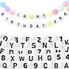 107 Pcs Friendship Bracelet Link Balloon Birthday Garland Kit 10 Inch Number Letter White Linking Balloons Banner for Music Fans Popular Singer Photo Backdrop Tour Party DIY Decoration view 1