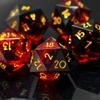 5 Pieces D20 Dice 21MM 20 sideds DND Resin Sharp Edged Resin Dice for Dungeons and Dragons, RPG, MTG Polyhedral (Red + Black) view 3
