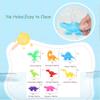 16 PCS Suction Cup Toys No Hole Bathtub Shower Toy Party Favor for Kids ,Dinosaur Silicone Sucker Toys Travel Window Toy for Toddlers Boys Girls view 3