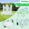 AONESY White Bounce House, Inflatable Bounce House with Ball Pit & Slide, Kids Indoor Bounce House Portable Fun House Outdoor Bounce House with Blower for Birthday Party, Wedding Decor view 3