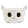 Hkojewp Small Storage Cute White Cat Cotton Rope Woven Basket for Nursery, Blanket Basket Organizer With Ears Toy Storage Bin Box 8.54.5 inches view 1