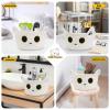 Hkojewp Small Storage Cute White Cat Cotton Rope Woven Basket for Nursery, Blanket Basket Organizer With Ears Toy Storage Bin Box 8.54.5 inches view 2