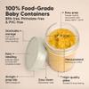 KeaBabies 4pk 8oz Glass Baby Food Containers with Lids - Leak-Proof, Microwavable Small Glass Jars, Baby Purees & Toddler Snack Storage Containers, BPA-Free, Dishwasher & Freezer Safe (Sage) view 2